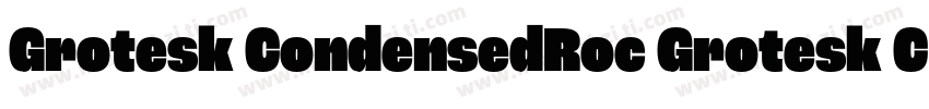 Grotesk CondensedRoc Grotesk Conden字体转换